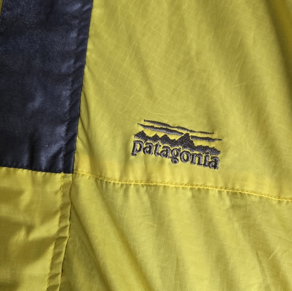 Vintage Patagonia Yellow and Gray Rain Jacket Windbreaker Large - Picture 7 of 9
